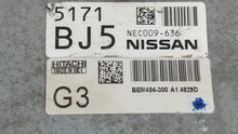 2013-2015 Nissan Sentra PCM Engine Control Computer ECU ECM PCU OEM P/N:BEM404-300 A1 NEC001-666 Fits Fits 2013 2014 2015 OEM Used Auto Parts - Oemusedautoparts1.com