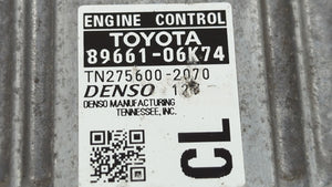 2012-2014 Toyota Camry PCM Engine Control Computer ECU ECM PCU OEM P/N:89661-06K63 89661-06K84 Fits Fits 2012 2013 2014 OEM Used Auto Parts - Oemusedautoparts1.com