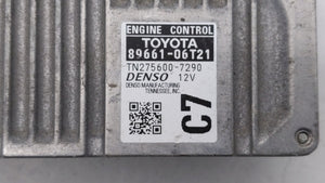 2016-2017 Toyota Camry PCM Engine Control Computer ECU ECM PCU OEM P/N:89661-06T21 89661-06T22 Fits Fits 2016 2017 OEM Used Auto Parts - Oemusedautoparts1.com