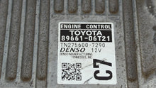 2016-2017 Toyota Camry PCM Engine Control Computer ECU ECM PCU OEM P/N:89661-06T21 89661-06T22 Fits Fits 2016 2017 OEM Used Auto Parts - Oemusedautoparts1.com