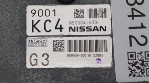 2013-2015 Nissan Sentra PCM Engine Control Computer ECU ECM PCU OEM P/N:BEM404-300 A1 NEC001-666 Fits Fits 2013 2014 2015 OEM Used Auto Parts - Oemusedautoparts1.com