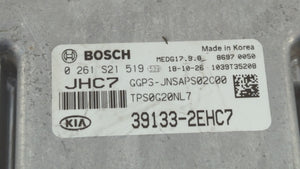 2019 Kia Soul PCM Engine Control Computer ECU ECM PCU OEM P/N:39133-2EHC7 Fits OEM Used Auto Parts