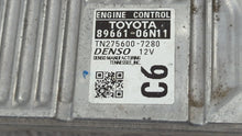 2016-2017 Toyota Camry PCM Engine Control Computer ECU ECM PCU OEM P/N:89661-06T22 89661-06N12, 89661-06N11 Fits Fits 2016 2017 OEM Used Auto Parts - Oemusedautoparts1.com