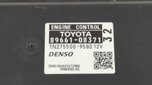 2013-2014 Toyota Sienna PCM Engine Control Computer ECU ECM PCU OEM P/N:89661-08371 89661-08370 Fits Fits 2013 2014 OEM Used Auto Parts - Oemusedautoparts1.com