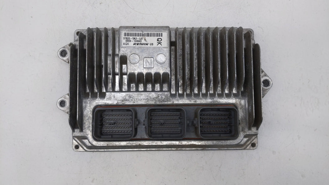 2013 Honda Accord PCM Engine Control Computer ECU ECM PCU OEM P/N:37820-5A3-L67 37820-5A3-L65, 37820-5A3-L64 Fits OEM Used Auto Parts - Oemusedautoparts1.com