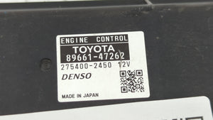 2010 Toyota Prius PCM Engine Control Computer ECU ECM PCU OEM P/N:89661-47262 89681-47081, 89661-47261 Fits OEM Used Auto Parts - Oemusedautoparts1.com