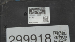 2015 Toyota Prius PCM Engine Control Computer ECU ECM PCU OEM P/N:89661-47590 89661-47591 Fits OEM Used Auto Parts - Oemusedautoparts1.com