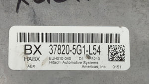 2013 Honda Accord PCM Engine Control Computer ECU ECM PCU OEM P/N:37820-5G1-L54 Fits OEM Used Auto Parts - Oemusedautoparts1.com