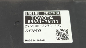 2011-2012 Lexus Ct200h PCM Engine Control Computer ECU ECM PCU OEM P/N:89661-76011 Fits Fits 2011 2012 OEM Used Auto Parts - Oemusedautoparts1.com