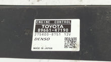 2012-2013 Toyota Prius PCM Engine Control Computer ECU ECM PCU OEM P/N:89661-47190 Fits Fits 2012 2013 OEM Used Auto Parts - Oemusedautoparts1.com