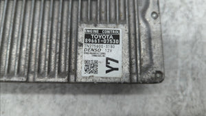 2015 Toyota Avalon PCM Engine Control Computer ECU ECM PCU OEM P/N:89661-07530 Fits OEM Used Auto Parts - Oemusedautoparts1.com