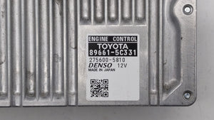 2015 Toyota Prius C PCM Engine Control Computer ECU ECM PCU OEM P/N:89661-5C331 89661-5C332 Fits OEM Used Auto Parts - Oemusedautoparts1.com