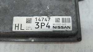 2012 Nissan Rogue PCM Engine Control Computer ECU ECM PCU OEM P/N:MEC112-120 D1 NEC000-643, NEC000-643, NEC000-643 Fits OEM Used Auto Parts - Oemusedautoparts1.com