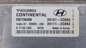 2011-2014 Hyundai Sonata PCM Engine Control Computer ECU ECM PCU OEM P/N:39101-2G673 39101-2G671 Fits Fits 2011 2012 2013 2014 OEM Used Auto Parts - Oemusedautoparts1.com 