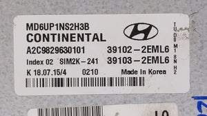 2014-2016 Hyundai Elantra PCM Engine Control Computer ECU ECM PCU OEM P/N:39103-2EML6 39102-2EML6 Fits Fits 2014 2015 2016 OEM Used Auto Parts - Oemusedautoparts1.com 