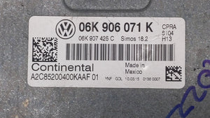 2015 Volkswagen Passat PCM Engine Control Computer ECU ECM PCU OEM P/N:06K 906 071 K Fits OEM Used Auto Parts