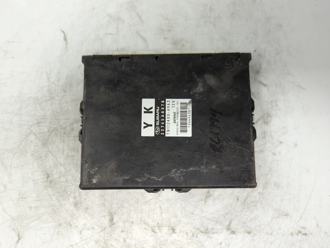 2011 Subaru Legacy PCM Engine Control Computer ECU ECM PCU OEM P/N:22765AC93A 22765AB07B, 22765AB07A, 22765AC93B Fits OEM Used Auto Parts