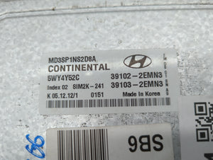 2011-2013 Hyundai Elantra PCM Engine Control Computer ECU ECM PCU OEM P/N:39102-2EMN2 39103-2EMN2 Fits Fits 2011 2012 2013 OEM Used Auto Parts