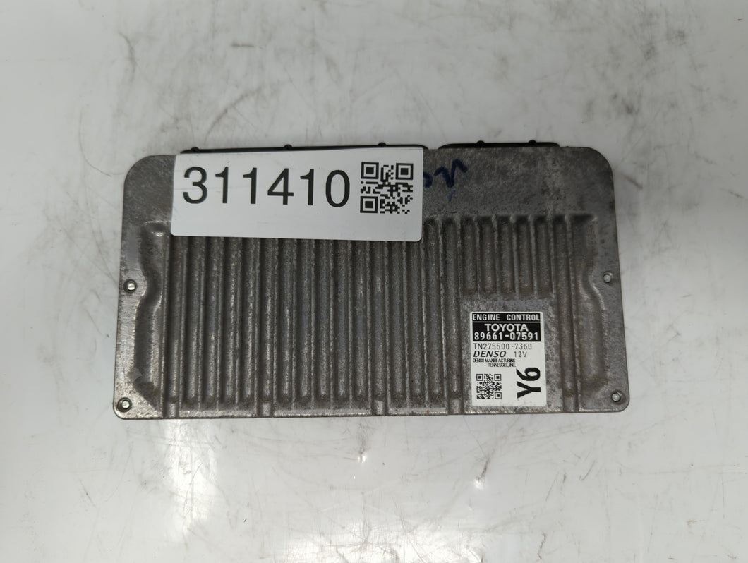 2014 Toyota Avalon PCM Engine Control Computer ECU ECM PCU OEM P/N:89661-07590 89661-07591 Fits Fits 2013 OEM Used Auto Parts