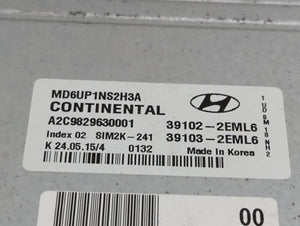 2014-2016 Hyundai Elantra PCM Engine Control Computer ECU ECM PCU OEM P/N:39103-2EML6 39102-2EML6 Fits Fits 2014 2015 2016 OEM Used Auto Parts