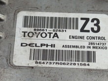 2015 Toyota Corolla PCM Engine Control Computer ECU ECM PCU OEM P/N:89661-0Z630 89661-0Z631 Fits OEM Used Auto Parts