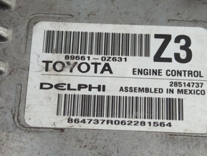 2015 Toyota Corolla PCM Engine Control Computer ECU ECM PCU OEM P/N:89661-0Z630 89661-0Z631 Fits OEM Used Auto Parts