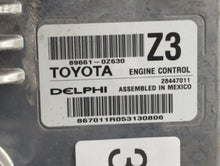 2016 Toyota Corolla PCM Engine Control Computer ECU ECM PCU OEM P/N:89661-0Z641 Fits OEM Used Auto Parts