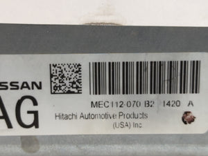 2011 Nissan Altima PCM Engine Control Computer ECU ECM PCU OEM P/N:MEC112-070 B1 MEC112-070, MEC112-132 Fits OEM Used Auto Parts