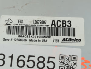 2017-2018 Chevrolet Trax PCM Engine Control Computer ECU ECM PCU OEM P/N:12685936 12668986, 12695536 Fits Fits 2017 2018 2019 OEM Used Auto Parts