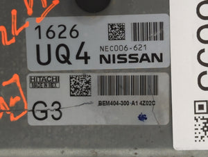 2013-2015 Nissan Sentra PCM Engine Control Computer ECU ECM PCU OEM P/N:BEM404-300 A1 NEC001-666 Fits Fits 2013 2014 2015 OEM Used Auto Parts