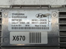 2011 Hyundai Sonata PCM Engine Control Computer ECU ECM PCU OEM P/N:39101-2G670 39111-2G670 Fits OEM Used Auto Parts