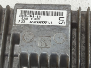 2014 Honda Accord PCM Engine Control Computer ECU ECM PCU OEM P/N:37820-5A3-L12 37820-5A2-B52, 37820-5A3-L11 Fits OEM Used Auto Parts