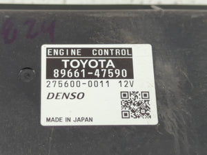 2014 Toyota Prius PCM Engine Control Computer ECU ECM PCU OEM P/N:89661-47590 Fits OEM Used Auto Parts