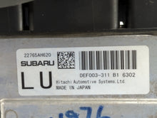 2016 Subaru Wrx PCM Engine Computer ECU ECM PCU OEM P/N:22765AH620 DEF003-311 Fits OEM Used Auto Parts