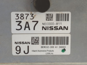 2014-2018 Nissan Versa PCM Engine Control Computer ECU ECM PCU OEM P/N:NEC980-035 BEM336-300 A1 Fits Fits 2014 2015 2016 2017 2018 OEM Used Auto Parts