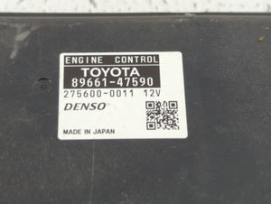 2014 Toyota Prius PCM Engine Control Computer ECU ECM PCU OEM P/N:89661-47590 Fits OEM Used Auto Parts