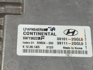 2015-2017 Hyundai Sonata PCM Engine Control Computer ECU ECM PCU OEM P/N:39101-2GGL5 39111-2GGL5 Fits Fits 2015 2016 2017 OEM Used Auto Parts