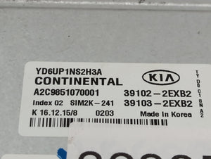 2016 Kia Forte PCM Engine Control Computer ECU ECM PCU OEM P/N:39103-2EXA2 39102-2EXA2, 39102-2EXB2, 39103-2EXB2 Fits OEM Used Auto Parts