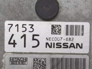 2013-2015 Nissan Sentra PCM Engine Control Computer ECU ECM PCU OEM P/N:BEM404-300 A1 NEC001-666 Fits Fits 2013 2014 2015 OEM Used Auto Parts