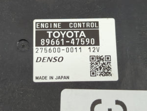 2014 Toyota Prius PCM Engine Control Computer ECU ECM PCU OEM P/N:89661-47590 Fits OEM Used Auto Parts