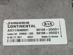 2016-2018 Kia Optima PCM Engine Control Computer ECU ECM PCU OEM P/N:39138-2GGD2 39108-2GGD2, 39138-2GGD0 Fits Fits 2016 2017 2018 OEM Used Auto Parts