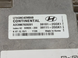 2015-2017 Hyundai Sonata PCM Engine Control Computer ECU ECM PCU OEM P/N:39101-2GGK0 39101-2GGL4 Fits Fits 2015 2016 2017 OEM Used Auto Parts