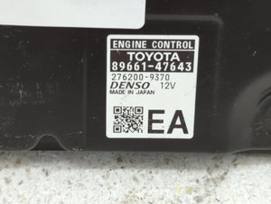 2017-2018 Toyota Prius PCM Engine Control Computer ECU ECM PCU OEM P/N:89661-47643 89661-47642 Fits Fits 2017 2018 OEM Used Auto Parts