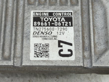 2016-2017 Toyota Camry PCM Engine Control Computer ECU ECM PCU OEM P/N:89661-06T21 89661-06T22 Fits Fits 2016 2017 OEM Used Auto Parts