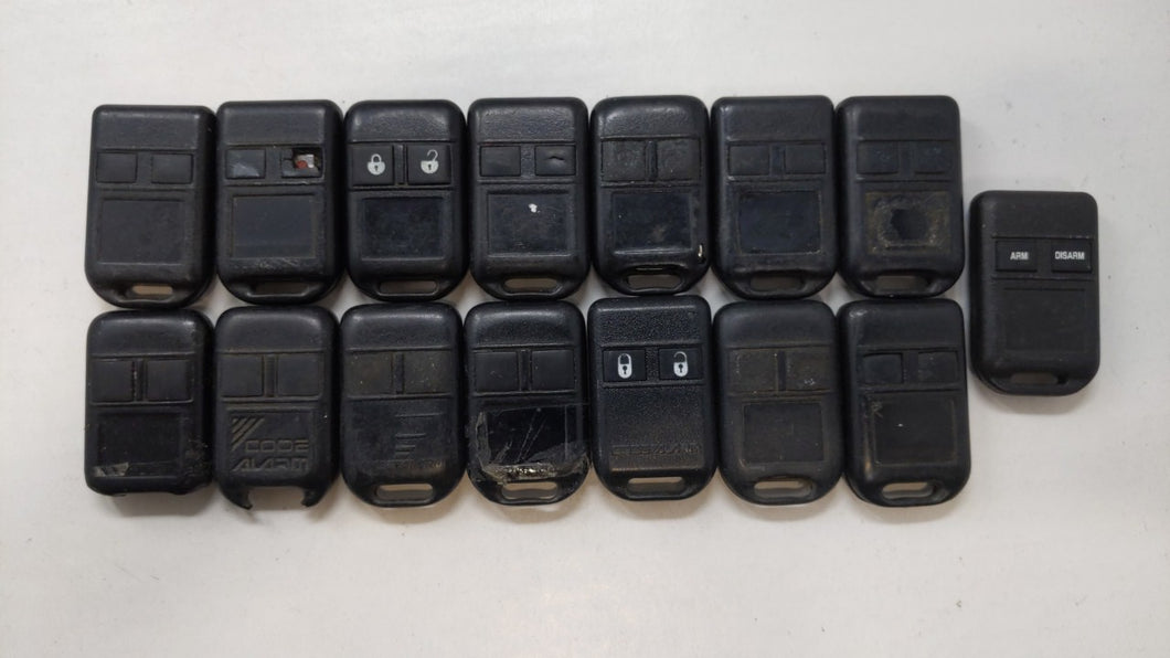 Lot of 15 Aftermarket Code Alarm Keyless Entry Remote Fob GOH-FRDPC2002