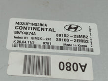 2011-2013 Hyundai Elantra PCM Engine Control Computer ECU ECM PCU OEM P/N:39103-2EMB2 39102-2EMB2 Fits Fits 2011 2012 2013 OEM Used Auto Parts