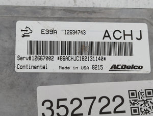 2017-2019 Chevrolet Impala PCM Engine Control Computer ECU ECM PCU OEM P/N:12685918 12667002, 12698026 Fits Fits 2017 2018 2019 OEM Used Auto Parts