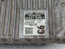 2015 Toyota Camry PCM Engine Control Computer ECU ECM PCU OEM P/N:89661-06N10 89661-06N11 Fits OEM Used Auto Parts