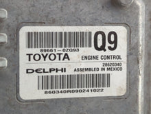 2017-2018 Toyota Corolla PCM Engine Control Computer ECU ECM PCU OEM P/N:89661-0ZQ93 89661-0ZR02, 89661-0ZR01 Fits Fits 2017 2018 OEM Used Auto Parts