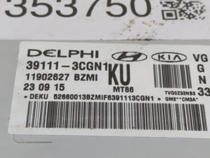 2014-2016 Kia Cadenza PCM Engine Control Computer ECU ECM PCU OEM P/N:39111-3CGN1 39110-3CGN5 Fits Fits 2014 2015 2016 OEM Used Auto Parts